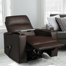 Load image into Gallery viewer, Massage Recliner Chair Seating with Swivel Tray&Remote Control-Brown