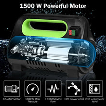 Load image into Gallery viewer, 1800 PSI Portable Electric High Pressure Washer 1.96 GPM 1800 W-Green