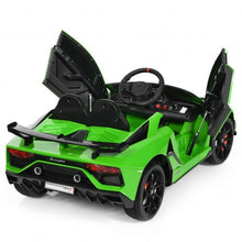 Load image into Gallery viewer, 12 V Licensed Lamborghini SVJ RC Kids Ride On Car with Trunk and Music-Green
