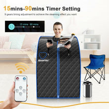 Load image into Gallery viewer, Portable Personal Steam Sauna Spa with 3L Blast-proof Steamer Chair-Black