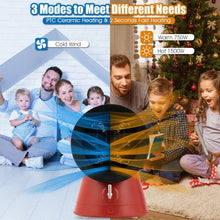 Load image into Gallery viewer, 1500 W Portable Mini Electric Desktop Fan heater-Red