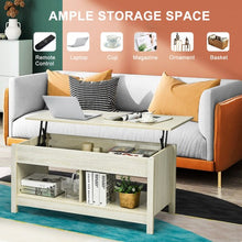 Load image into Gallery viewer, Lift Top Coffee Table with Hidden Storage Compartment and Lower Shelf for Study Room-White