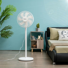 Load image into Gallery viewer, 16" Oscillating Pedestal 3-Speed Adjustable Height Fan with Remote Control-White