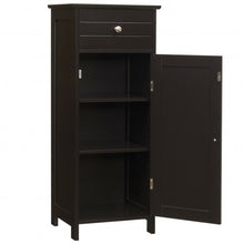 Load image into Gallery viewer, Wooden Storage Free-Standing Floor Cabinet with Drawer and Shelf-Brown
