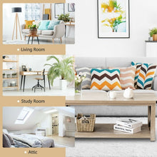 Load image into Gallery viewer, Rustic Accent Coffee Table Metal X Shaped Side Cocktail Table with Storage Shelf