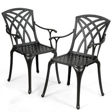 Load image into Gallery viewer, 2 Pcs Durable Aluminum Dining Chairs  Set with Armrest