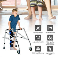 Load image into Gallery viewer, Folding Adjustable Walker Small Aluminum Walker -Silver
