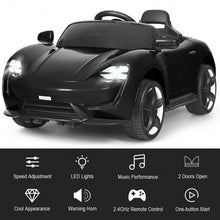 Load image into Gallery viewer, 12V Kids Ride On Car with MP3 & LED Light-Black