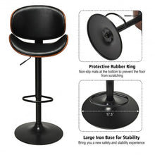 Load image into Gallery viewer, Set of 2 Bentwood Mid-Century Adjustable Swivel Barstool