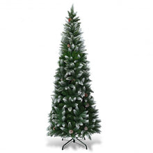 Load image into Gallery viewer, 5' / 6' / 7.5' Artificial Pencil Christmas Tree with Pine Cones-7.5'