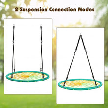 Load image into Gallery viewer, 40'' Spider Web Tree Swing Kids Outdoor Play Set with Adjustable Ropes-Green
