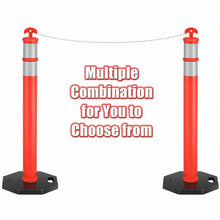 Load image into Gallery viewer, 6 Pack 45" Orange Traffic Delineator Post Cone