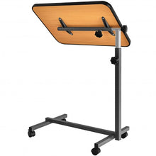 Load image into Gallery viewer, Overbed Rolling Food Tray Table