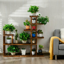 Load image into Gallery viewer, 7-Tier Flower Wood Stand Plant Display Rack Storage Shelf
