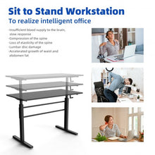 Load image into Gallery viewer, Height Adjustable Standing Desk with Crank Handle-Black
