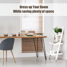 Load image into Gallery viewer, 3 Tier Leaning Wall Ladder Display Planting Storage Rack