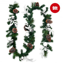 Load image into Gallery viewer, 9ft Pre-Lit Artificial Christmas Garland with LED Lights