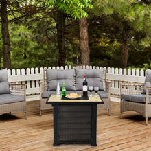Load image into Gallery viewer, 30" Square Outdoor Fireplace Propane Gas Fire Pit Table-Golden