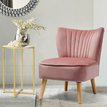 Load image into Gallery viewer, Armless Accent Chair Modern Velvet Leisure Chair-Pink