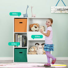 Load image into Gallery viewer, Kids Toy Storage Cabinet Shelf Organizer -White
