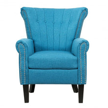 Load image into Gallery viewer, Modern Accent Tufted Upholstered Single Sofa-Blue