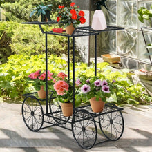 Load image into Gallery viewer, 6-Tier Garden Cart Flower Rack Display Decor Pot Plant Holder