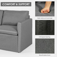 Load image into Gallery viewer, Convertible L-Shaped Sectional Sofa Couch with Reversible Chaise-Dark Gray