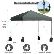 Load image into Gallery viewer, 8�x8' Outdoor Pop up Canopy Tent w/Roller Bag-Gray