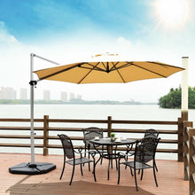Load image into Gallery viewer, 11' Patio Offset Cantilever Umbrella 360° Rotation Aluminum Tilt-Beige