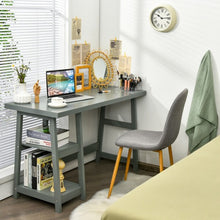 Load image into Gallery viewer, Trestle Computer Desk Home Office Workstation with Removable Shelves-Gray