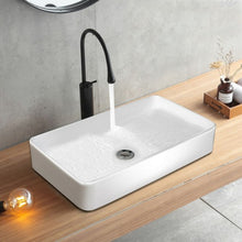 Load image into Gallery viewer, 24" x 14" Rectangle Bathroom Vessel Sink with Pop-up Drain