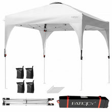 Load image into Gallery viewer, 8' x 8' Outdoor Pop Up Tent Canopy Camping Sun Shelter with Roller Bag-White