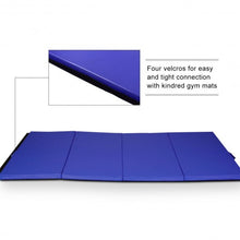 Load image into Gallery viewer, 4'x8'x2" Folding Panel Gym Fitness Gymnastics Mat-Blue