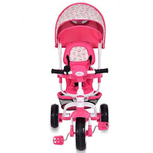 Load image into Gallery viewer, 4-in-1 Detachable Baby Stroller Tricycle with Round Canopy -Pink