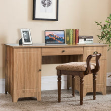 Load image into Gallery viewer, 59" Computer Desk with Drawers & Storage Cabinet-Coffee