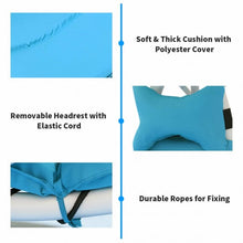 Load image into Gallery viewer, Patio Hanging Swing Hammock Chaise Lounger Chair with Canopy-Blue