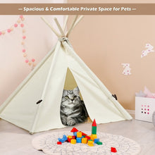 Load image into Gallery viewer, Indoor Pet Teepee Dog Puppy Cat Bed Portable Pet Canvas Tent and House