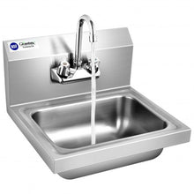 Load image into Gallery viewer, Stainless Steel Sink NSF Wall Mount Hand Washing Sink w/ Faucet and Back Splash