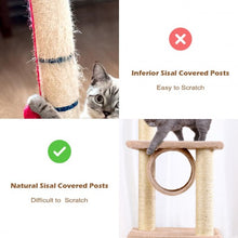 Load image into Gallery viewer, 37" Cat Tree Condo Scratch Post Kitten Pet House-Beige
