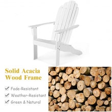 Load image into Gallery viewer, Outdoor Solid Wood Durable Patio Adirondack Chair-White