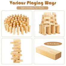 Load image into Gallery viewer, 54 PCS Tumbling Timber Toy with Carrying Bag
