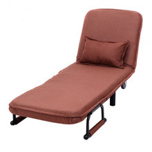 Load image into Gallery viewer, Convertible Folding Leisure Recliner Sofa Bed-Coffee