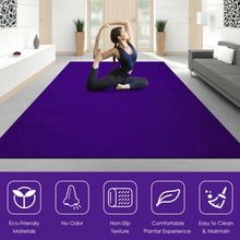 Load image into Gallery viewer, 7' x 5' x 8 mm Thick Workout Yoga Mat-Purple
