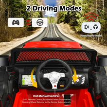 Load image into Gallery viewer, 12V Kids Ride On Truck RC Motorized Car with Spring Suspension and MP3 -Red