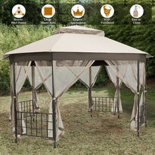 Load image into Gallery viewer, 10’x 12’ Octagonal Patio Gazebo-Beige