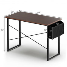 Load image into Gallery viewer, Modern Computer Desk Study Writing Table Home Office with Storage Bag Coffee-M