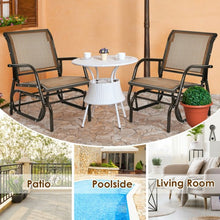 Load image into Gallery viewer, Outdoor Single Swing Glider Rocking Chair with Armrest-Brown