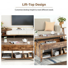 Load image into Gallery viewer, Lift Top Coffee Table with Storage Lower Shelf-Tan