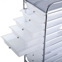 Load image into Gallery viewer, 10 Drawer Rolling Storage Cart Organizer-Clear