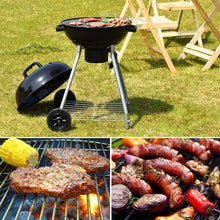 Load image into Gallery viewer, 18.5" Outdoor Backyard Cooking Kettle Charcoal Grill with Wheels
